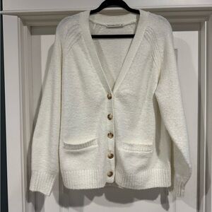Abercrombie & Fitch Cream Cardigan Sweater